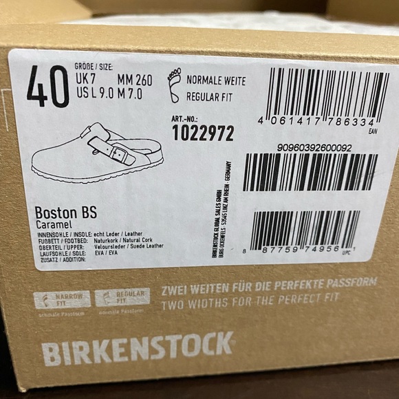 STUSSY x BIRKENSTOCK Boston BS Caramel 40 US 9W 7M - Picture 5 of 12